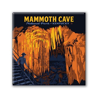 Mammoth Cave NP Frozen Niagara Square Magnet