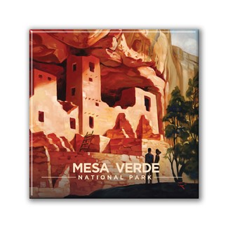Mesa Verde NP Cliffside Treasure Square Magnet