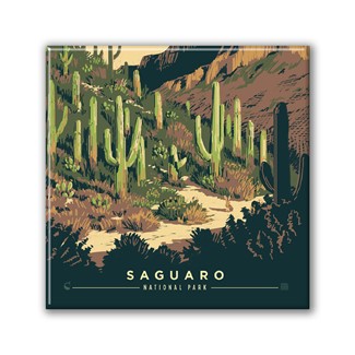 Saguaro NP Desert Delight Square Magnet