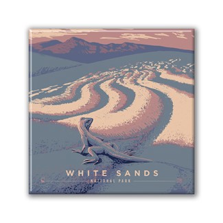 White Sands NP Drifting Dunes Square Magnet
