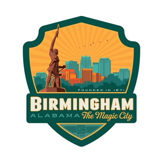 Birmingham Alabama Small Emblem Sticker