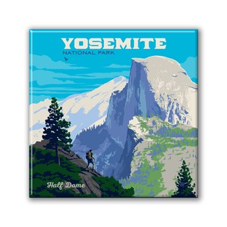 Yosemite NP Half Dome Vista Square Magnet