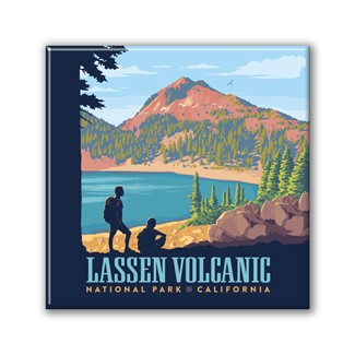 Lassen Volcanic NP Lake Helen Square Magnet