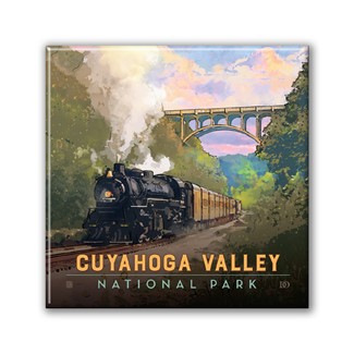 Cuyahoga Valley NP Historic Railway Square Magnet