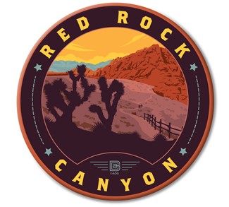 Red Rock Canyon NV Circle Magnet