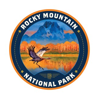 Rocky Mountain NP Crane Circle Sticker