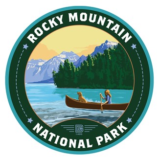 Rocky Mountain NP Canoe Circle Sticker