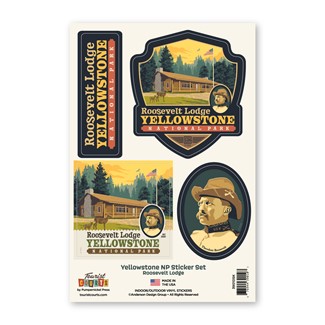 Yellowstone NP Roosevelt Lodge Sticker Set