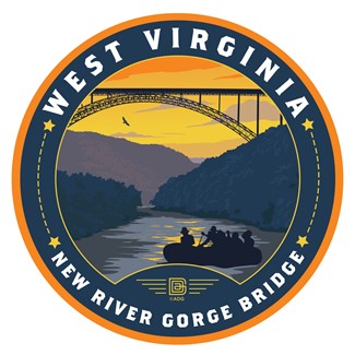 New River Gorge NP Circle Sticker