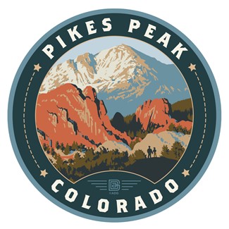 Pikes Peak Hiker's Delight Circle Sticker