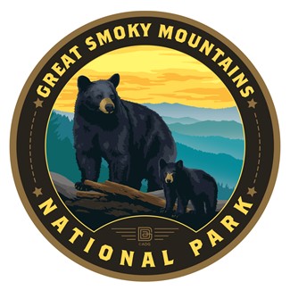 Great Smoky Mountains NP Black Bears Circle Sticker