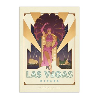 Las Vegas Show Girl Postcard
