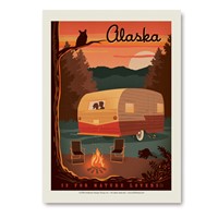 AK Camping Nature Lovers Vertical Sticker