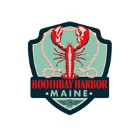 ME Boothbay Harbor Lobster Emblem Magnet