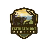 Flathead Lake MT Emblem Magnet