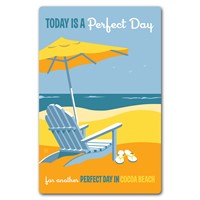 Cocoa Beach FL Beach Chair Magnetic Postcard