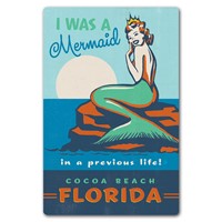 Cocoa Beach FL Mermaid Magnetic Postcard