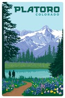 Platoro CO Scenic Hikers Magnetic Postcard