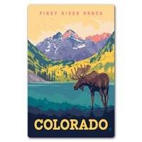 Piney River Ranch Vail CO Mountain Moose Magnetic Postcard