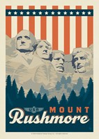 Mt. Rushmore Patriotic Postcard