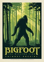 Chimney Rock Bigfoot NC Postcard