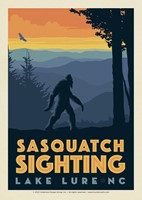 Lake Lure NC Sasquatch Postcard