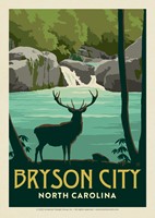 Bryson City NC Deer Postcard