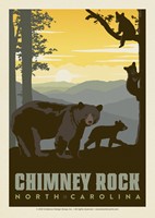 Chimney Rock NC Black Bears Postcard