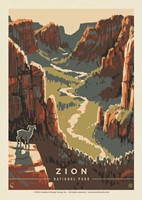Zion NP Majestic Valley View Postcard