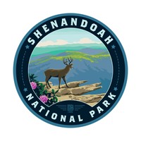 Shenandoah NP Deer Circle Sticker