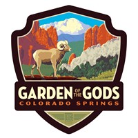 Garden of the Gods CO Bighorn Sheep Emblem Sticker