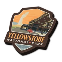 Yellowstone NP Old Faithful Inn Emblem WM 1/8