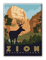 Zion NP Mule Deer Magnet