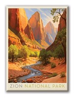 Zion NP Pronghorn Antelopes Magnet