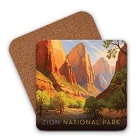 Zion NP Pronghorn Antelopes Coaster