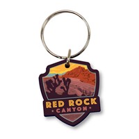 Red Rock Canyon NV Emblem Wood Key Ring