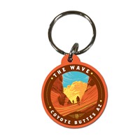Coyote Buttes AZ Circle Wood Key Ring