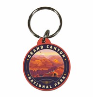 Grand Canyon NP Moonrise Circle Wood Key Ring