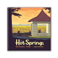 Hot Springs NP Overlook Square Magnet