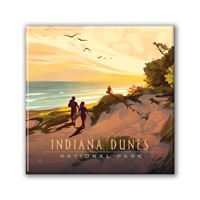 Indiana Dunes NP Daybreak Square Magnet
