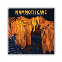 Mammoth Cave NP Frozen Niagara Square Magnet