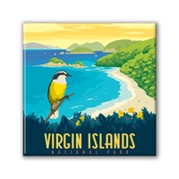 Virgin Islands NP Trunk Bay Square Magnet