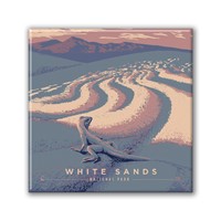 White Sands NP Drifting Dunes Square Magnet