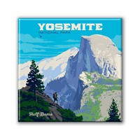 Yosemite NP Half Dome Vista Square Magnet