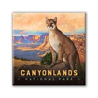 Canyonlands NP Cougar Square Magnet