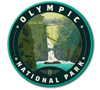 Olympic NP Sol Duc Falls Circle Magnet