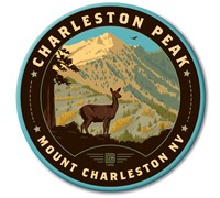 Charleston Peak Circle Magnet