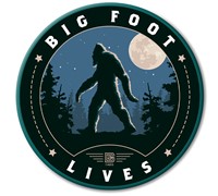 Bigfoot Lives Circle Magnet