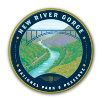 New River Gorge NP& Preserve Landscape Circle Magnet