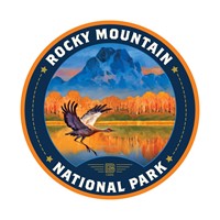 Rocky Mountain NP Crane Circle Sticker